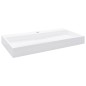 vidaXL Lavabo 100x46x11 cm resina mineral/mármol blanco