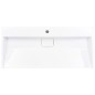 vidaXL Lavabo 100x46x11 cm resina mineral/mármol blanco