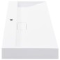 vidaXL Lavabo 100x46x11 cm resina mineral/mármol blanco