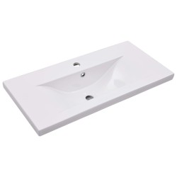 vidaXL Lavabo encastrado de cerámica blanco 81x39,5x18,5 cm