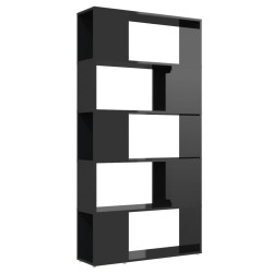 vidaXL Estantería/divisor espacio contrachapada negro 80x24x155 cm