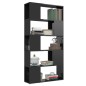vidaXL Estantería/divisor espacio contrachapada negro 80x24x155 cm vidaXL Estantería/divisor espacio contrachapada negro 80x24x155 cm