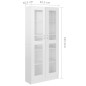 vidaXL Vitrina de madera contrachapada blanco brillo 82,5x30,5x185,5cm vidaXL Vitrina de madera contrachapada blanco brillo 82,5x30,5x185,5cm