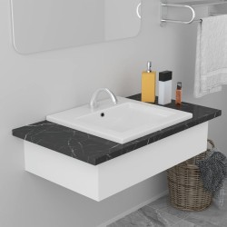 vidaXL Lavabo encastrado de cerámica blanco 42x39x18 cm