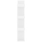 vidaXL Estantería de madera de ingeniería blanco 48x25,5x140 cm vidaXL Estantería de madera de ingeniería blanco 48x25,5x140 cm