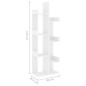 vidaXL Estantería de madera de ingeniería blanco 48x25,5x140 cm vidaXL Estantería de madera de ingeniería blanco 48x25,5x140 cm