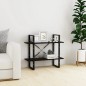 vidaXL Estantería 2 niveles madera maciza de pino negra 80x30x70 cm vidaXL Estantería 2 niveles madera maciza de pino negra 80x30x70 cm