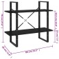 vidaXL Estantería 2 niveles madera maciza de pino negra 80x30x70 cm vidaXL Estantería 2 niveles madera maciza de pino negra 80x30x70 cm