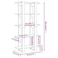 vidaXL Estantería/divisor madera ingeniería gris hormigón 80x30x160 cm vidaXL Estantería/divisor madera ingeniería gris hormigón 80x30x160 cm