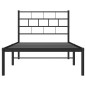 vidaXL Estructura de cama con cabecero metal negro 90x190 cm vidaXL Estructura de cama con cabecero metal negro 90x190 cm