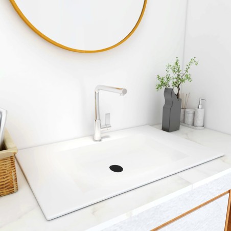 vidaXL Lavabo empotrado SMC blanco 900x460x130 mm