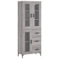 vidaXL Aparador alto madera contrachapada gris sonoma 69,5x34x180 cm vidaXL Aparador alto madera contrachapada gris sonoma 69,5x34x180 cm