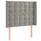 vidaXL Cabecero con orejas de terciopelo gris claro 103x16x118/128 cm vidaXL Cabecero con orejas de terciopelo gris claro 103x16x118/128 cm