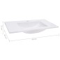 vidaXL Lavabo empotrado SMC blanco 900x460x130 mm