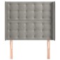 vidaXL Cabecero con orejas de terciopelo gris claro 103x16x118/128 cm vidaXL Cabecero con orejas de terciopelo gris claro 103x16x118/128 cm
