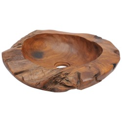 vidaXL Lavabo de teca maciza 45 cm