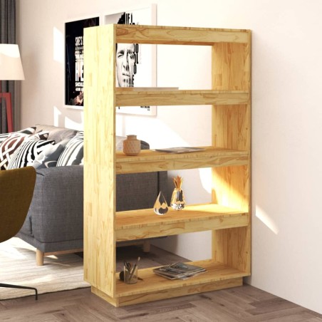 vidaXL Estantería/divisor de espacios madera maciza pino 80x35x135 cm