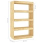 vidaXL Estantería/divisor de espacios madera maciza pino 80x35x135 cm vidaXL Estantería/divisor de espacios madera maciza pino 80x35x135 cm