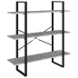 vidaXL Estantería de madera contrachapada gris hormigón 100x30x105 cm