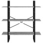 vidaXL Estantería de madera contrachapada gris hormigón 100x30x105 cm