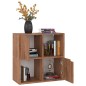 vidaXL Estantería de madera de ingeniería marrón roble 60x27,5x59,5cm vidaXL Estantería de madera de ingeniería marrón roble 60x27,5x59,5cm