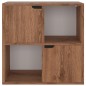 vidaXL Estantería de madera de ingeniería marrón roble 60x27,5x59,5cm vidaXL Estantería de madera de ingeniería marrón roble 60x27,5x59,5cm