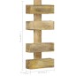 vidaXL Revistero de pared madera maciza de mango 30x11x72 cm