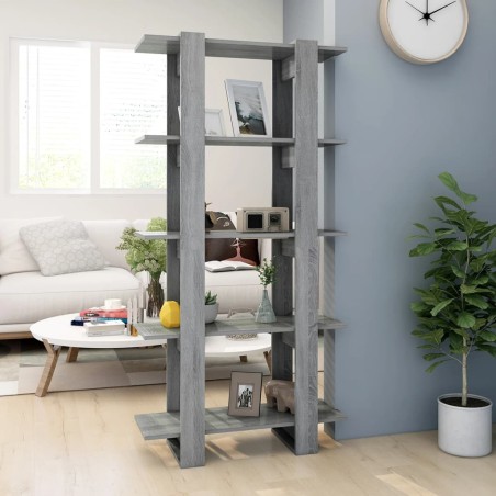vidaXL Estantería madera contrachapada gris Sonoma 80x30x160 cm