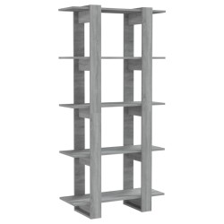 vidaXL Estantería madera contrachapada gris Sonoma 80x30x160 cm
