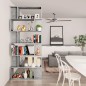 vidaXL Estantería madera contrachapada gris hormigón 80x24x192cm
