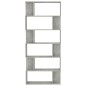 vidaXL Estantería madera contrachapada gris hormigón 80x24x192cm