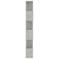 vidaXL Estantería madera contrachapada gris hormigón 80x24x192cm