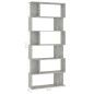 vidaXL Estantería madera contrachapada gris hormigón 80x24x192cm