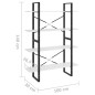 vidaXL Estantería 4 niveles madera contrachapada blanco 100x30x140 cm