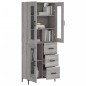vidaXL Aparador alto madera contrachapada gris sonoma 69,5x34x180 cm vidaXL Aparador alto madera contrachapada gris sonoma 69,5x34x180 cm