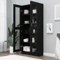 vidaXL Vitrina de madera contrachapada negro 82,5x30,5x185,5 cm vidaXL Vitrina de madera contrachapada negro 82,5x30,5x185,5 cm