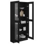 vidaXL Vitrina de madera contrachapada negro 82,5x30,5x185,5 cm vidaXL Vitrina de madera contrachapada negro 82,5x30,5x185,5 cm
