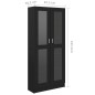 vidaXL Vitrina de madera contrachapada negro 82,5x30,5x185,5 cm vidaXL Vitrina de madera contrachapada negro 82,5x30,5x185,5 cm