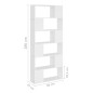 vidaXL Librería separador madera contrachapada blanco 80x24x186 cm vidaXL Librería separador madera contrachapada blanco 80x24x186 cm