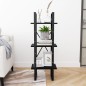 vidaXL Estantería de 3 niveles madera maciza pino negro 40x30x105 cm vidaXL Estantería de 3 niveles madera maciza pino negro 40x30x105 cm