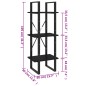 vidaXL Estantería de 3 niveles madera maciza pino negro 40x30x105 cm vidaXL Estantería de 3 niveles madera maciza pino negro 40x30x105 cm