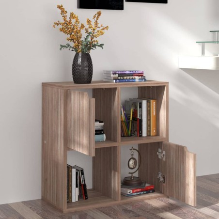 vidaXL Estantería madera de ingeniería gris sonoma roble 60x27,5x88 cm
