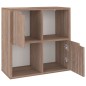 vidaXL Estantería madera de ingeniería gris sonoma roble 60x27,5x88 cm vidaXL Estantería madera de ingeniería gris sonoma roble 60x27,5x88 cm