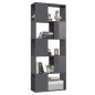 vidaXL Estantería/divisor de espacios gris brillo 60x24x155 cm vidaXL Estantería/divisor de espacios gris brillo 60x24x155 cm