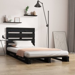 vidaXL Estructura de cama madera maciza de pino negro 100x200 cm