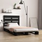 vidaXL Estructura de cama madera maciza de pino negro 100x200 cm