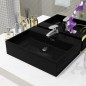 vidaXL Lavabo con orificio para grifo cerámica negro 51,5x38,5x15 cm vidaXL Lavabo con orificio para grifo cerámica negro 51,5x38,5x15 cm