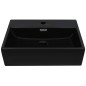 vidaXL Lavabo con orificio para grifo cerámica negro 51,5x38,5x15 cm vidaXL Lavabo con orificio para grifo cerámica negro 51,5x38,5x15 cm