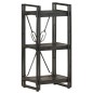 vidaXL Estantería de 3 niveles madera maciza de mango negro 40x30x80cm vidaXL Estantería de 3 niveles madera maciza de mango negro 40x30x80cm