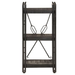 vidaXL Estantería de 3 niveles madera maciza de mango negro 40x30x80cm